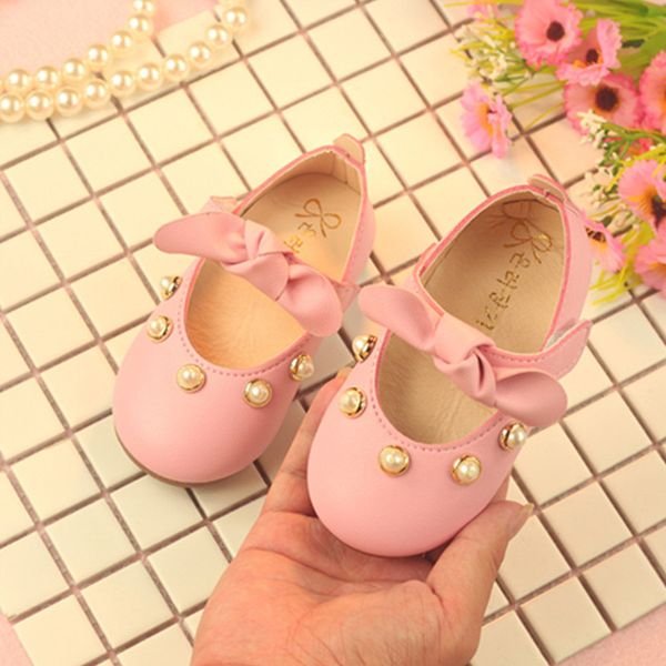 

summer pu leather kid shoes baby bowknot soft bottom toddler shoes 1-6 years old princess infant girls single d439, Black;grey