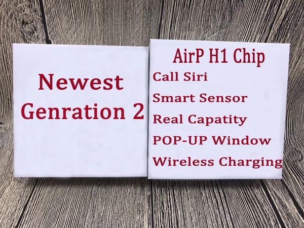

Air 2nd generation wirele charging with mart en or bluetooth earphone h1 earbud pk pod 2 w1 chip animation 24hour fa t hipping