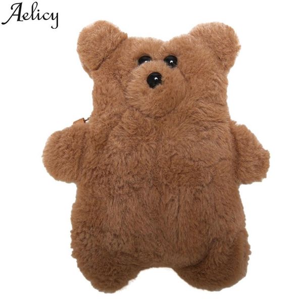 

aelicy plush cartoon crossbody messenger bags women anti theft crossbody bag women solid cute shoulder bag womens high quality