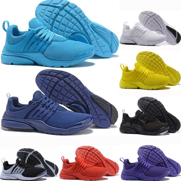 

wholesale presto br qs mens running shoes women breathe triple black white yellow sneakers womens mens sports shoe walking designer sneaker