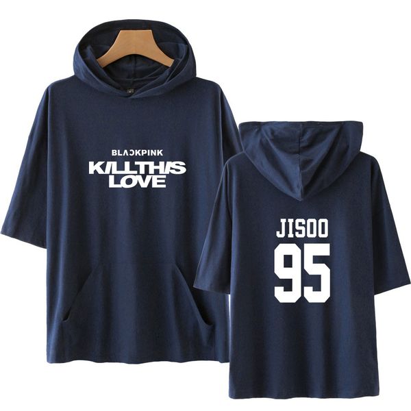 

vagrovsy summer kpop blackpink killthislove последние толстовки с коротким рукавом женщины мужчины хип хоп harajuku уличная одежда фанаты од, Black