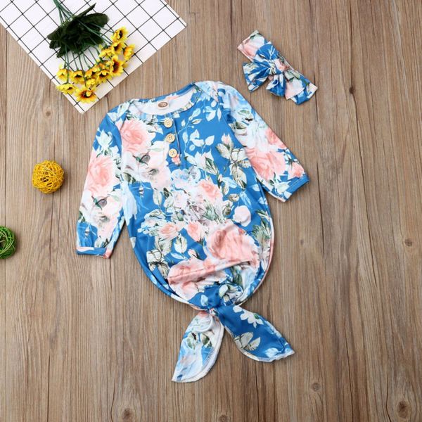 

floral newborn baby 100% cotton swaddle wrap blanket sleeping bag headband