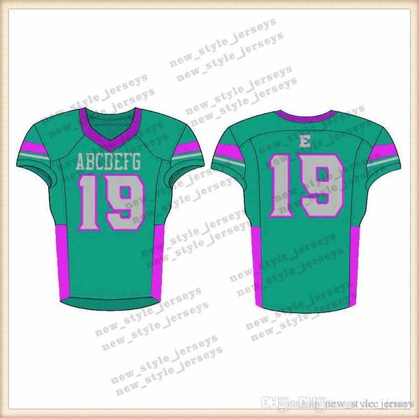 

201Men 2019 Youth Football Jerseys Army Green Wine Red Embroidery Logos Stitched Custom Any name Any number Jerseys