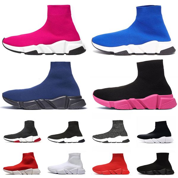 

luxury ace дизайнерские случайный носок обуви speed ​​trainer черный красный тройной черный мода носки тренера тапки вскользь 36-45, White;red
