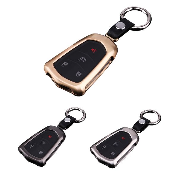 

5 buttons for ct6 xt5 ats cts key cover remote case car bag holder fob protective smart remote shell kirsite brush