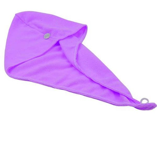 

cnim 1 pc purple magic minifiber hair drying towel hat cap bath head wrap