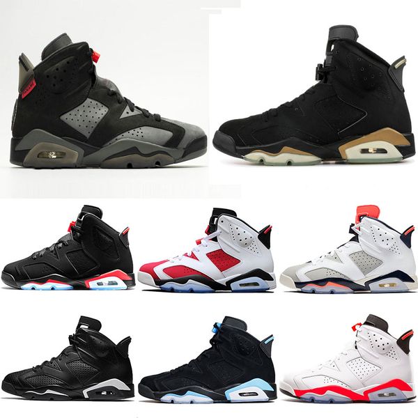 

wholesale 6 black infrared 3m reflect 6s psg iron grey infrared 23-black men basketball shoes paname 75 mens designer sports sneakers