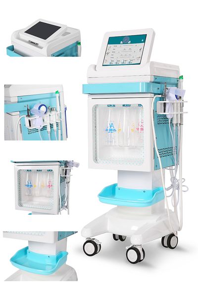 

2019 good sale water peeling dermabrasion oxygen facial cleaning jet peel beauty machine for skin care, Black;white