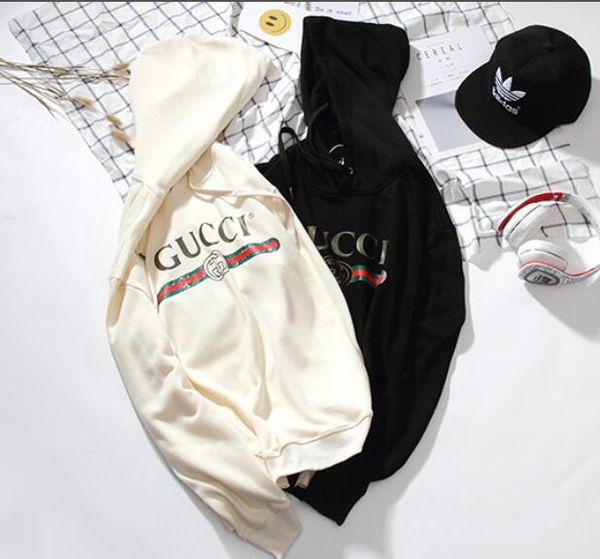 

New bx 13 gucci fa hion lei ure men 039 women 039 embroidery tiger head cotton hoodie weat hirt hoodie, Black