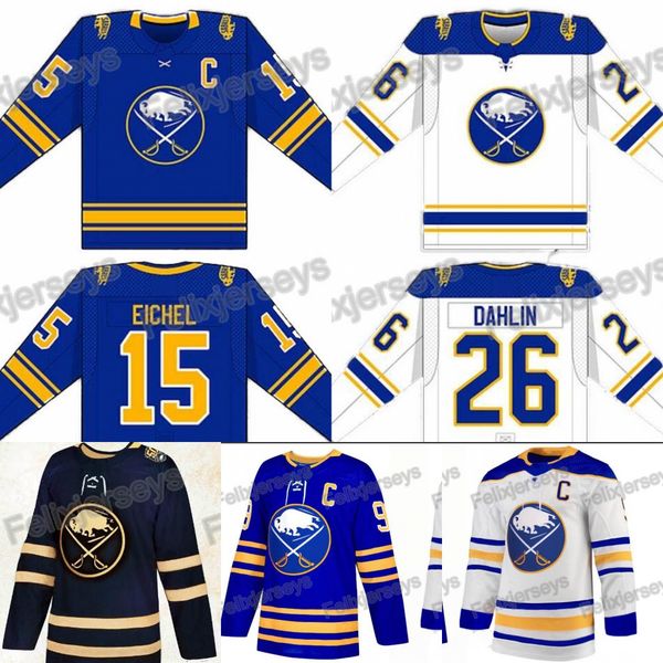 

2020-2021 New Buffalo Sabres Jeff Skinner Jack Eichel Rasmus Dahlin Marcus Johansson Carter Hutton Zach Bogosian Henri Jokiharju Jersey