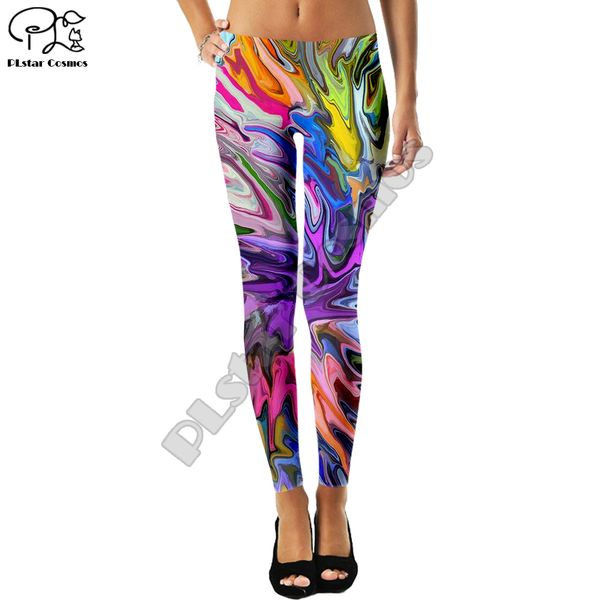 

colorful leggings sample women's candy fruit stitching leggings digital print pants trousers stretch pants plus size co-23, Black