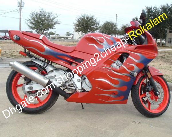 Motocicletas populares para Kawasaki Ninja ZX6R ZX636 ZX-6R ZX 6R 98 99 1999 Motor Bodywork Fairing Kit Vermelho