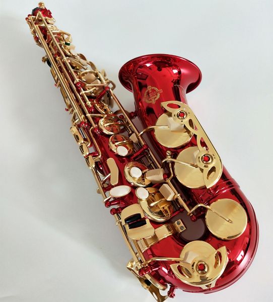 Suzuki Alto Saxofone E Plano Alto Saxofone Instrumentos Musicais Vermelho com Caso. Juncos. Porta-voz frete grátis