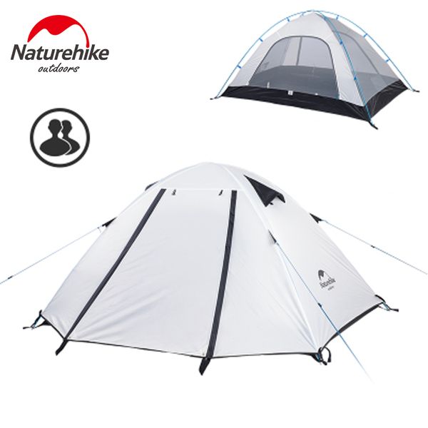 

naturehike p2 double tent for camping ultralight double layer waterproof 3 season outdoor backpacking tent 5 colors nh15z003-p