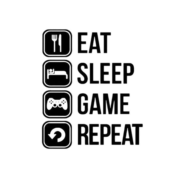 

16 * 13.5cm eat sleep gaming смешной окна автомобиля бампер новизны jdm drift винила стикера modern decal