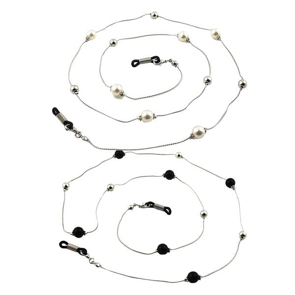 

2 шт pearl бисера цепи eyeglass держатель оправ sunglass шнур ожерелье