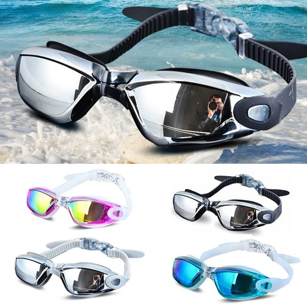 

men women anti fog uv protection swimming goggles professional electroplate waterproof swim glasses water sports supplies