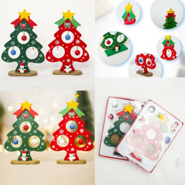 

christmas wooden christmas tree minil hanging decor ornaments home decoration