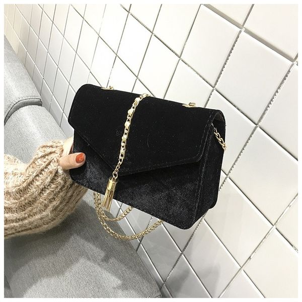 

pu бархатная женская сумка супер огонь магнитная пряжка кисточка женская сумка через плечо мини женщины