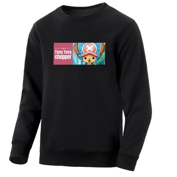 

japanese anime one piece men's hoodies print mens sweatshirt casual fleece hooded harajuku men sweatshirts pullover, Black