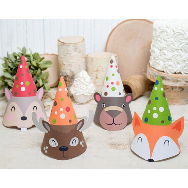 

tropical jungle theme cartoon animal hats party favors decoration happy birthday party decoration wedding baby shower supplies