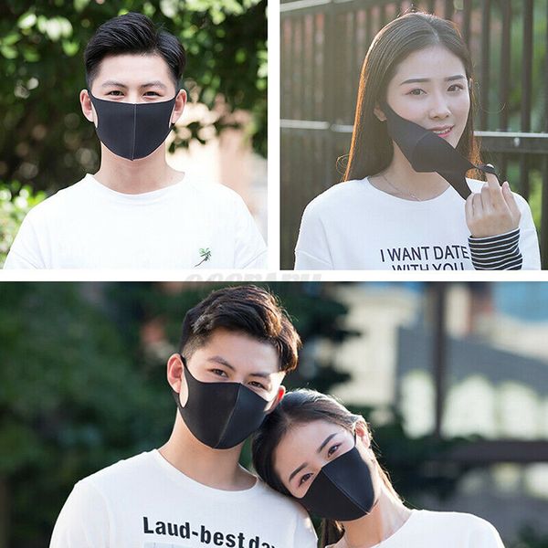 

in stock anti dust face mouth cover pm2.5 mask respirator dustproof anti-bacterial washable reusable ice silk cotton masks tools rra1365