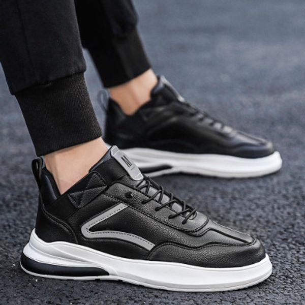 

men women sport shoes trendy wild runningshoes increased youth college style outdoor sports non-slip breathable casual shoes 2020 explosio, Black