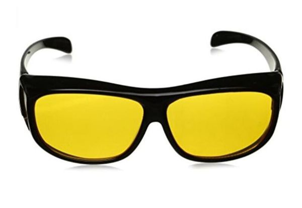 

HD Night Vision Driving Sunglasses Men Yellow Lens Over Wrap Around Glasses Dark Driving Protective Goggles Anti Glare