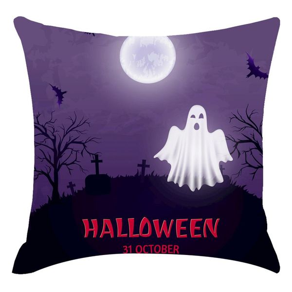 

halloween decor cushion cover horror pumpkin lantern painting pillow cover soft peach skin sofa seat car linen pillowcase hh3