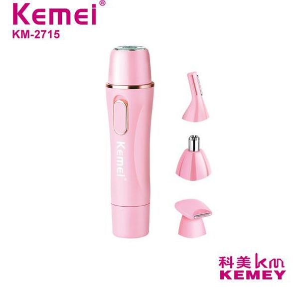 

kemei lady shaver km-2715 electric shaver 4 in 1 nose trimmer eyebrow trimmer sideburn beard trimmer body shaver rechargeable
