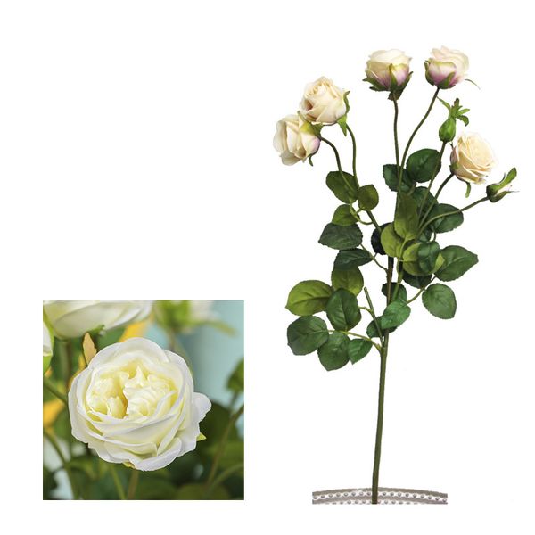 

fake artificial rose silk flowers leaf bouquet home floral wedding garden decor