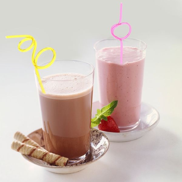 

10pcs colorful flexible straws for birthday wedding party event supplies decor bubble cocktail party straws kitchen gadget