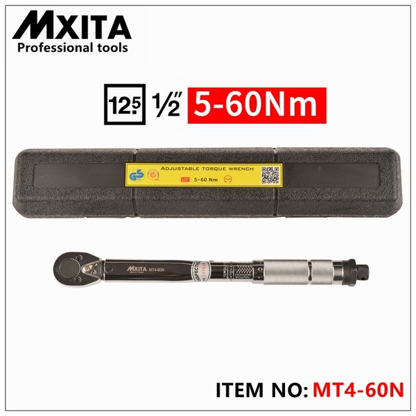 

mxita 1/2" 5-60n adjustable torque wrench hand spanner car wrench tool hand tool set
