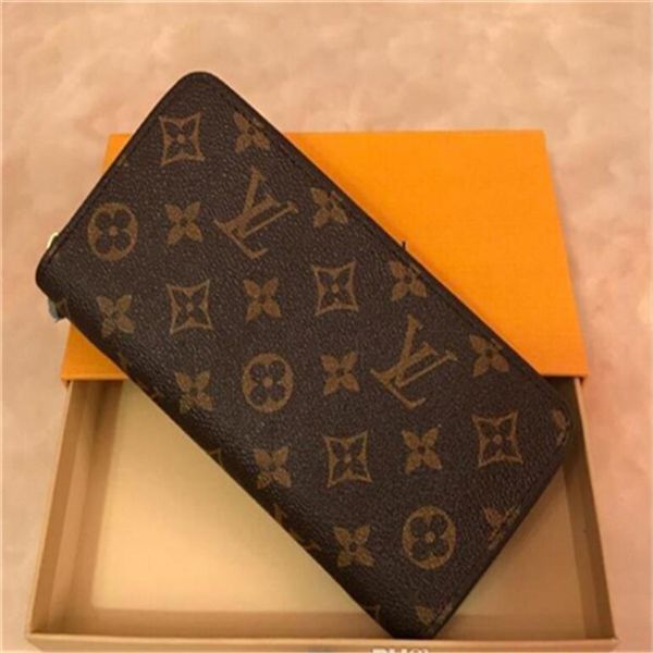

wholesale women lady long wallet multicolor louÃ¬s vuÃ¬ttÃµn designer coin purse card holder with box women classic zipper pocket, Silver