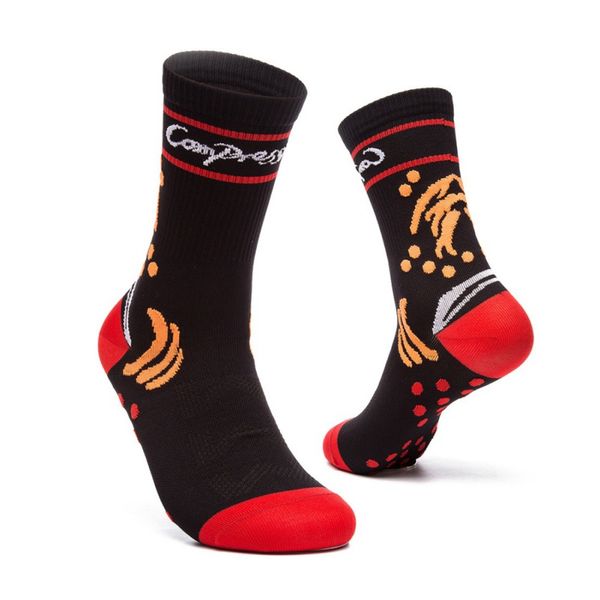 

men women cycling compression socks sport basketball running mountain mtb road bicycle cycling socks, Black