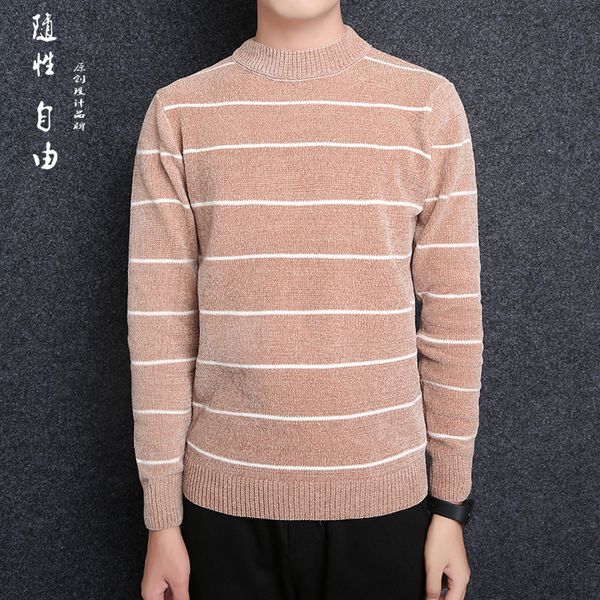 

new men's sweater men's slim sweater pullover, White;black