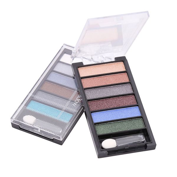

2019 6-color eyeshadow strip palette pearlescent matte nude-border makeup