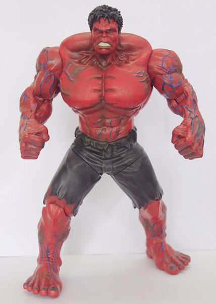 

kawaii red hulk action figure the avengers 10" pvc figure toy hands adjusted movie lovers collection hot