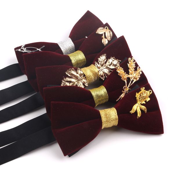 

handmade wine red bow tie for men women classic suits bowtie for party wedding bowknot bow ties cravats ties, Black;blue