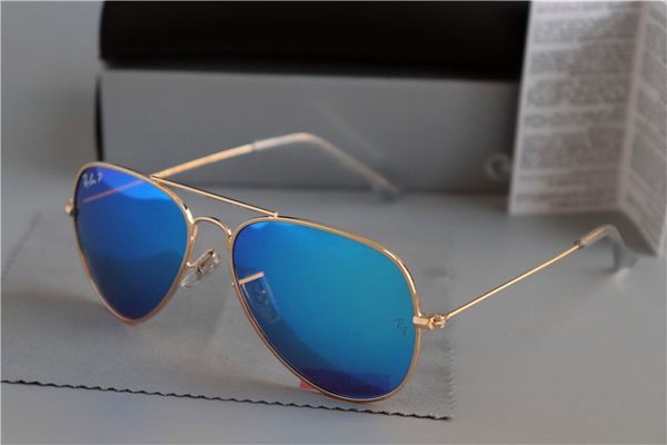 

2019 new luxury ray brand polarized ungla e men women pilot ungla e uv400 eyewear ban gla e metal frame polaroid len with ca e, White;black