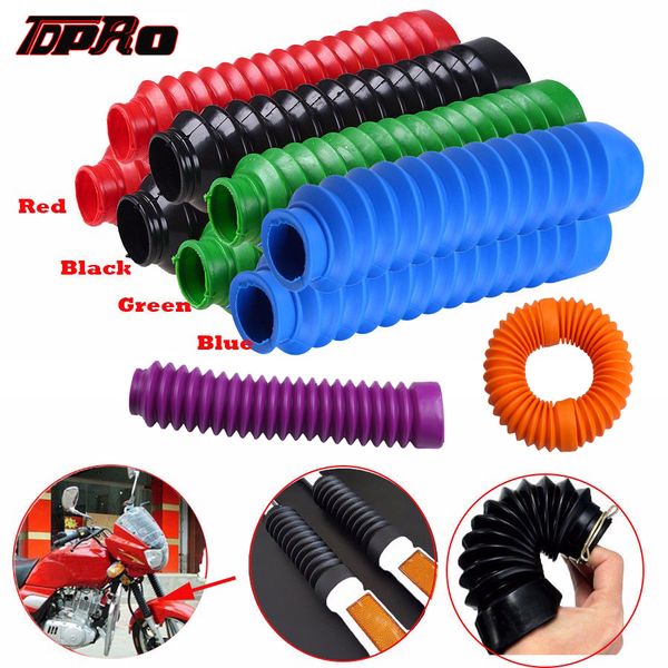 

tdpro universal motorcycle rubber protector front fork gaiters dust cover gators boots motorbike absorber gaiter covers