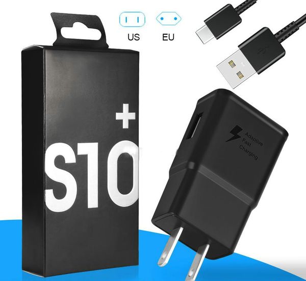 

для samsung s10 зарядное устройство 2 в 1 fast charger combo 78w зарядное устройство тип c кабель главная адаптер ес вилки сша для android c