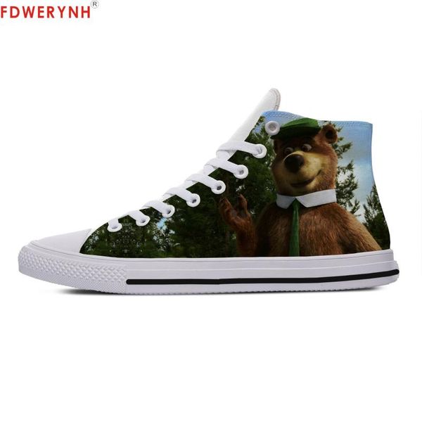 

men walking shoes fdwerynh's women's casual shoes yogi bear3d prink customized breathable male fashion trend brand's, Black