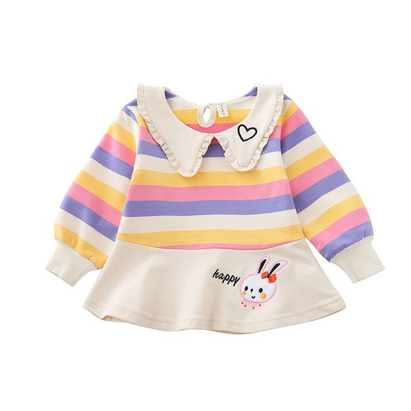 

девушки платье лето короткие рукава детские платья cute уха вуаль печать цветы сладкий повседневный хлопок круглый воротник одежды принцессы, Red;yellow