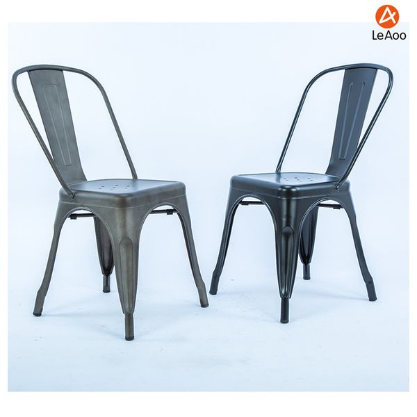 

foreign trade classic iron dining chair tolix industrial chair cafe restaurant bar iron leather chair loft outdoor