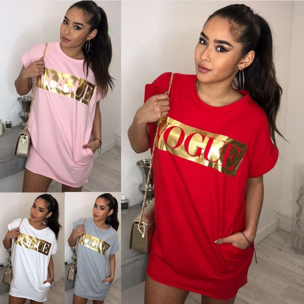 

женские дизайнерские платья роскошные 2020 письмо печать футболка свободного покроя платье мода с коротким рукавом свободного покроя 8 цвето, Black;gray