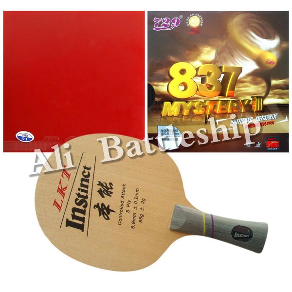 

original pro table tennis racket: ktl instinct 1008 with 729 super fx and mystery iii 837 long shakehand fl