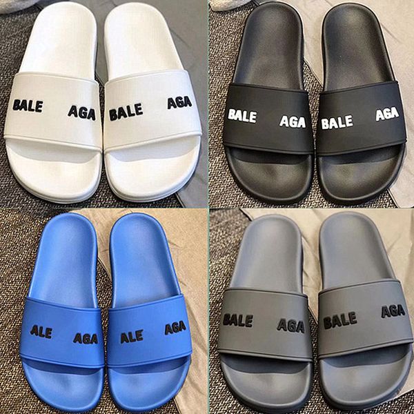 

paris 2020 sliders mens womens summer sandals beach slippers ladies flip flops loafers black white blue slides chaussures shoes