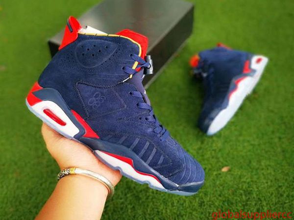 

2019 new jumpman 6 vi db doernbecher midnight navy blue suede retro basketball shoes men 6s doernbecher sports sneakers shoes