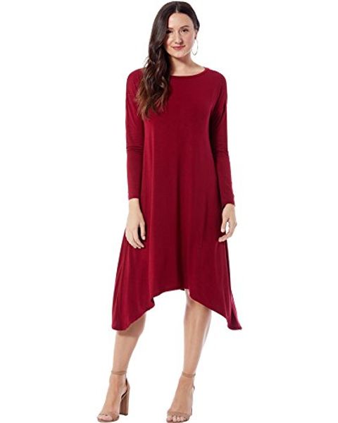 

rohb by joyce azria tribeca long sleeve hanky hem dress, Black;gray